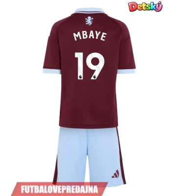 Lacne Dětský Futbalové dres Aston Villa Ibrahim Mbaye #19 2026-27 Krátky Rukáv - Domáci (+ trenírky)
